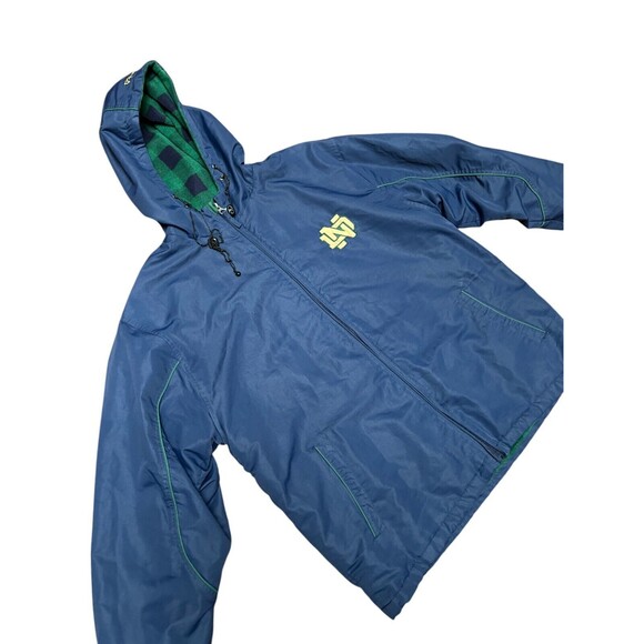 Vintage Notre Dame Crable Sz M Zip Fighting Irish Blanket Lined Mens Coat Jacket - Picture 4 of 16